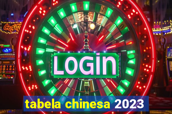 tabela chinesa 2023